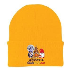 Happy Hallothanksmas Gnomes Knit Cap Winter Beanie