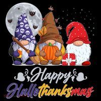 Happy Hallothanksmas Gnomes Apron