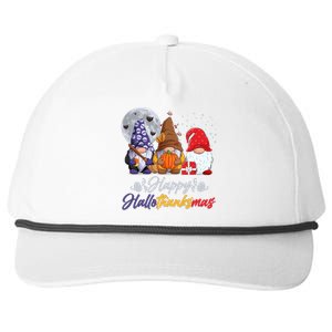 Happy Hallothanksmas Gnomes Snapback Five-Panel Rope Hat