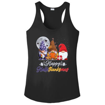 Happy Hallothanksmas Gnomes Ladies PosiCharge Competitor Racerback Tank