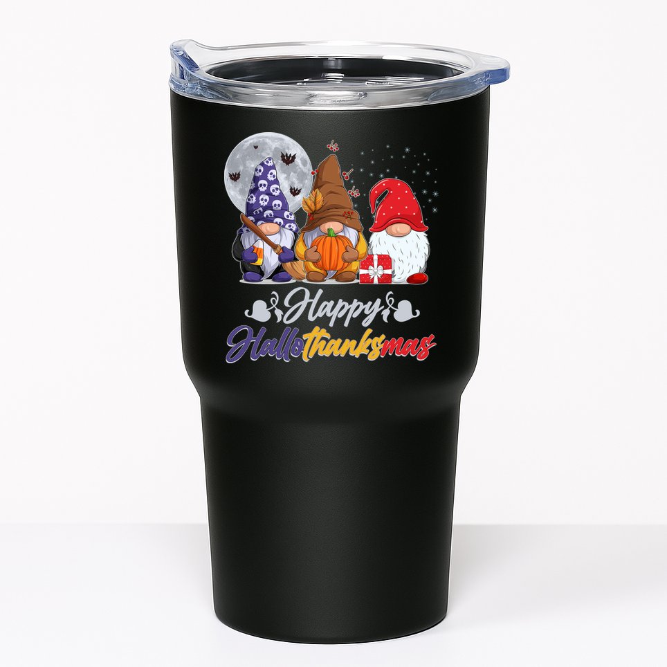 Happy Hallothanksmas Gnomes Tumbler