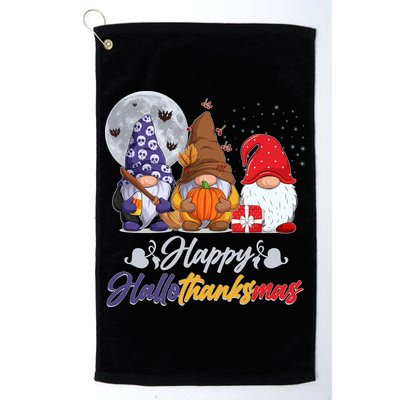Happy Hallothanksmas Gnomes Golf Towel