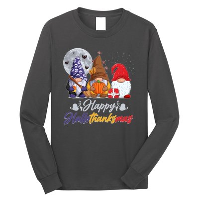 Happy Hallothanksmas Gnomes Long Sleeve Shirt