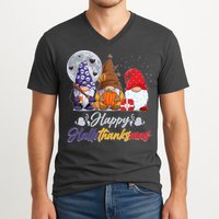 Happy Hallothanksmas Gnomes V-Neck T-Shirt