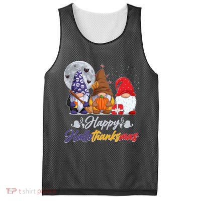 Happy Hallothanksmas Gnomes Mesh Reversible Basketball Jersey Tank