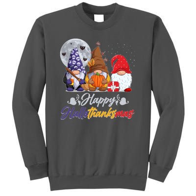 Happy Hallothanksmas Gnomes Tall Sweatshirt