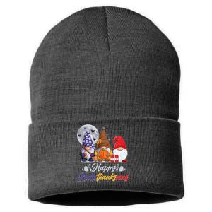 Happy Hallothanksmas Gnomes Sustainable Knit Beanie