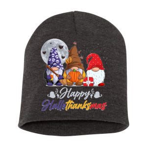 Happy Hallothanksmas Gnomes Short Acrylic Beanie