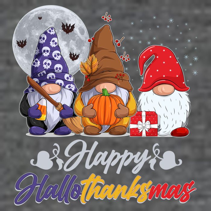 Happy Hallothanksmas Gnomes Zip Tote Bag