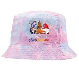 Happy Hallothanksmas Gnomes Tie-Dyed Bucket Hat