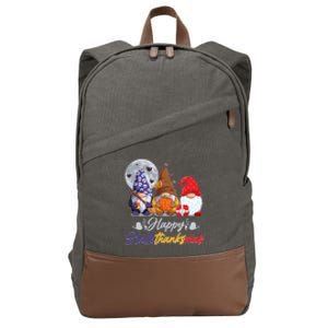 Happy Hallothanksmas Gnomes Cotton Canvas Backpack