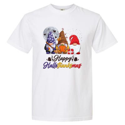 Happy Hallothanksmas Gnomes Garment-Dyed Heavyweight T-Shirt