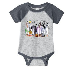 Halloween Horse Ghost Boo Pumpkin Costume Spooky Season Infant Baby Jersey Bodysuit