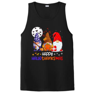 Happy Hallothanksmas Gnomes Halloween Thanksgiving Christmas PosiCharge Competitor Tank