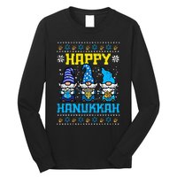 Happy Hanukkah Gnomes Ugly Chanukah Jewish  Long Sleeve Shirt