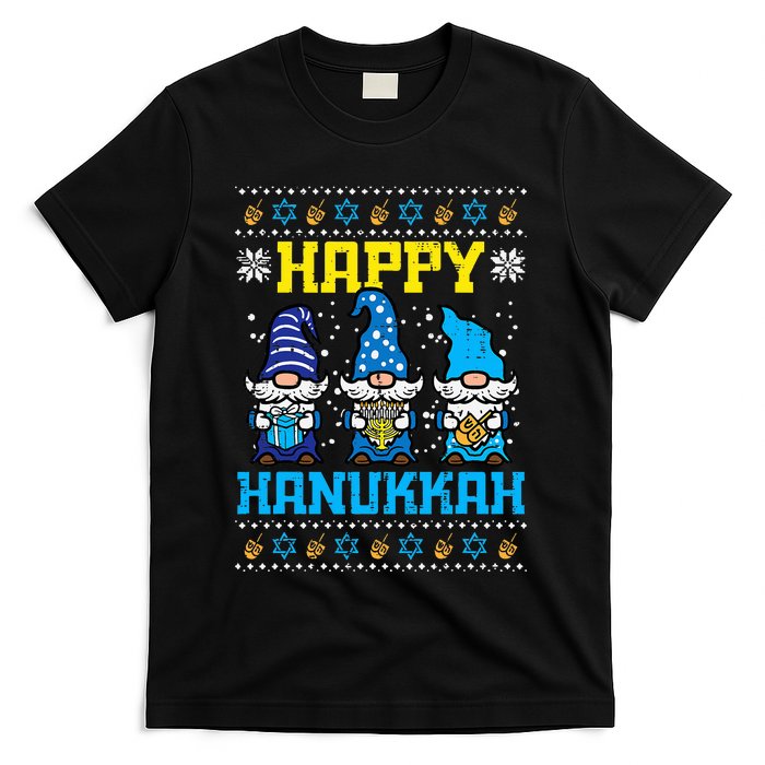 Happy Hanukkah Gnomes Ugly Chanukah Jewish  T-Shirt