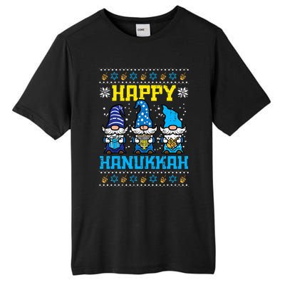 Happy Hanukkah Gnomes Ugly Chanukah Jewish  Tall Fusion ChromaSoft Performance T-Shirt