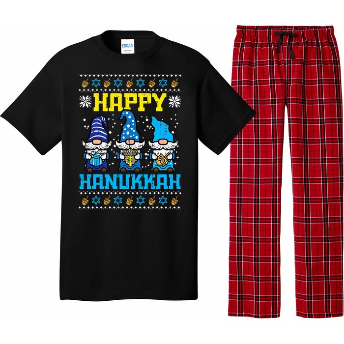 Happy Hanukkah Gnomes Ugly Chanukah Jewish  Pajama Set