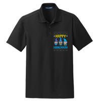 Happy Hanukkah Gnomes Ugly Chanukah Jewish  Dry Zone Grid Polo