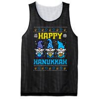 Happy Hanukkah Gnomes Ugly Chanukah Jewish  Mesh Reversible Basketball Jersey Tank