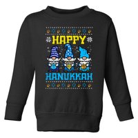 Happy Hanukkah Gnomes Ugly Chanukah Jewish  Toddler Sweatshirt