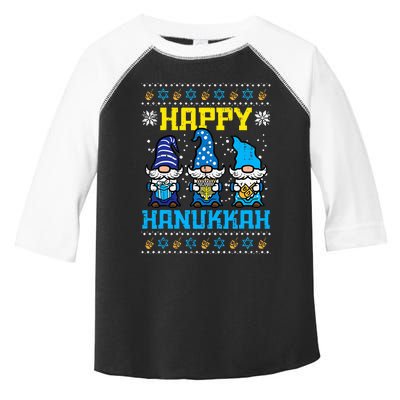 Happy Hanukkah Gnomes Ugly Chanukah Jewish  Toddler Fine Jersey T-Shirt