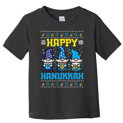 Happy Hanukkah Gnomes Ugly Chanukah Jewish  Toddler T-Shirt