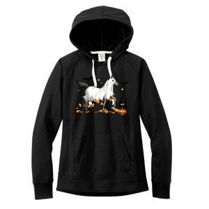 Halloween Horse Ghost Cowboy Western Women's Fleece Hoodie