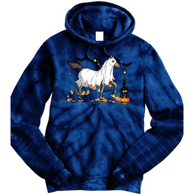 Halloween Horse Ghost Cowboy Western Tie Dye Hoodie