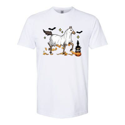 Halloween Horse Ghost Cowboy Western Softstyle CVC T-Shirt