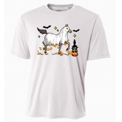 Halloween Horse Ghost Cowboy Western Cooling Performance Crew T-Shirt