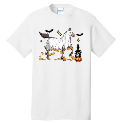 Halloween Horse Ghost Cowboy Western Tall T-Shirt