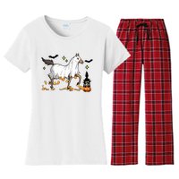 Halloween Horse Ghost Cowboy Western Women's Flannel Pajama Set