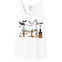 Halloween Horse Ghost Cowboy Western Ladies Essential Tank