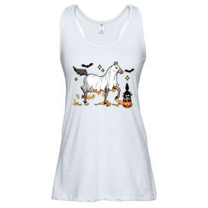 Halloween Horse Ghost Cowboy Western Ladies Essential Flowy Tank