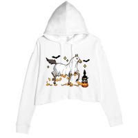 Halloween Horse Ghost Cowboy Western Crop Fleece Hoodie