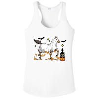 Halloween Horse Ghost Cowboy Western Ladies PosiCharge Competitor Racerback Tank