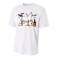 Halloween Horse Ghost Cowboy Western Performance Sprint T-Shirt