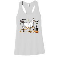 Halloween Horse Ghost Cowboy Western Women's Racerback Tank