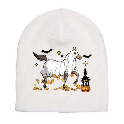 Halloween Horse Ghost Cowboy Western Short Acrylic Beanie