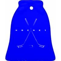 Hockey Hockey Gift Ceramic Bell Ornament