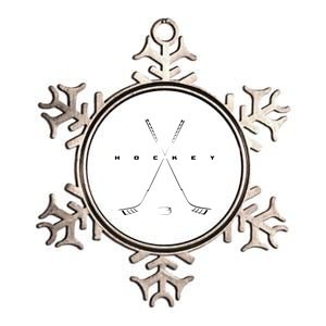 Hockey Hockey Gift Metallic Star Ornament