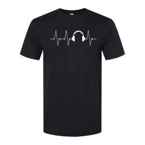 Headphones Heartbeat Gift Musical Instrument Softstyle CVC T-Shirt