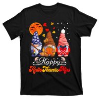 Happy Hallothanksmas Gnomes Halloween Thanksgiving Christmas T-Shirt