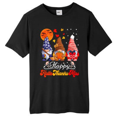 Happy Hallothanksmas Gnomes Halloween Thanksgiving Christmas Tall Fusion ChromaSoft Performance T-Shirt