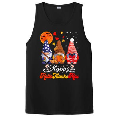 Happy Hallothanksmas Gnomes Halloween Thanksgiving Christmas PosiCharge Competitor Tank