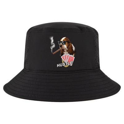 Hustle Hound Gambling Dog Tee Cool Comfort Performance Bucket Hat