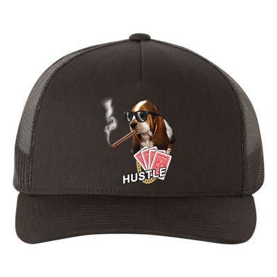 Hustle Hound Gambling Dog Tee Yupoong Adult 5-Panel Trucker Hat