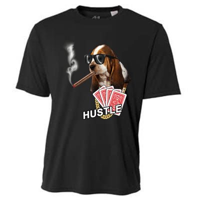 Hustle Hound Gambling Dog Tee Cooling Performance Crew T-Shirt