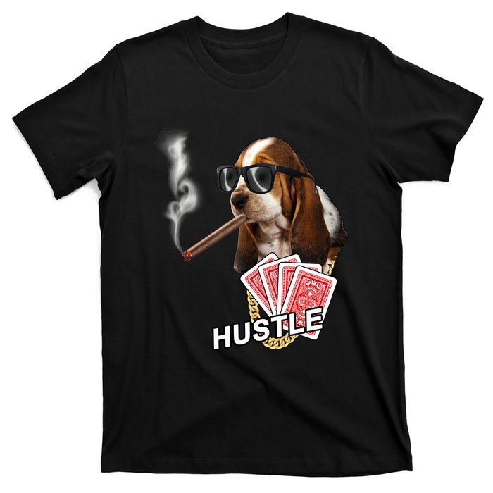 Hustle Hound Gambling Dog Tee T-Shirt